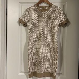 Michael Kors Tan and White Medium Dress